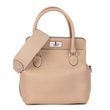 Hermes Etoupe Swift Leather Toolbox 20 Shoulder Bag