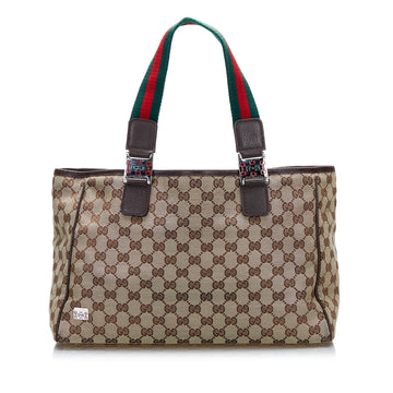 Gucci GG Canvas Web Tote Bag
