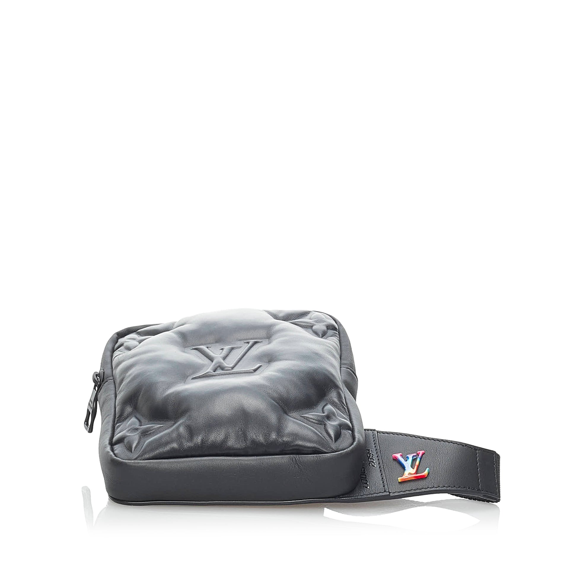 Louis Vuitton Monogram Puffer Asymmetrical Sling Bag - Black