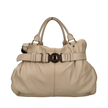 BURBERRY Leather Belted Tote Stone