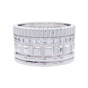BOUCHERON white gold and diamonds ring, Quatre Radiant Edition collection.
