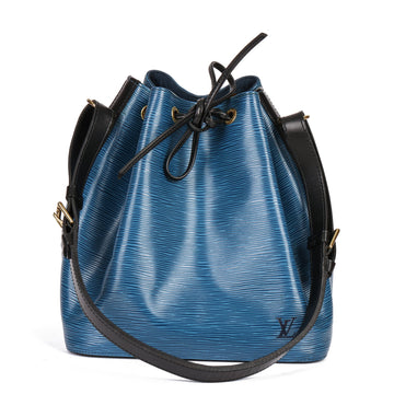 Louis Vuitton Blue & Black Epi Leather Vintage Petit Noe Shoulder Bag