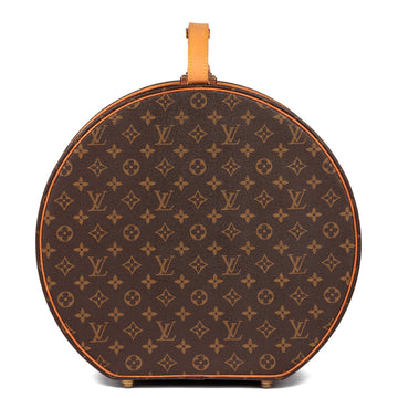 Louis Vuitton Brown Monogram Coated Canvas & Vachetta Leather Boite Chapeaux 40 Travel Bag