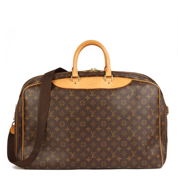 Louis Vuitton Brown Monogram Coated Canvas & Vachetta Leather Vintage Alize 55 Shoulder Bag