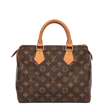 Louis Vuitton Brown Monogram Coated Canvas & Vachetta Leather Vintage Speedy 25 Top Handle Bag