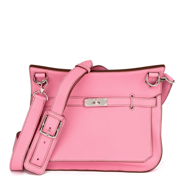 Hermes Bubblegum 5P Pink Swift Leather Jypsiere 28 Shoulder Bag