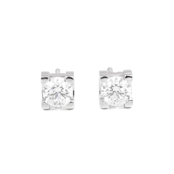 C de Cartier 04ct Diamond Stud Earrings