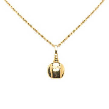 DIOR Gold Plated Bottle Pendant Necklace Costume Necklace