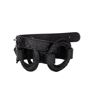 COLLECTION PRIVEE Printed Leather Belt