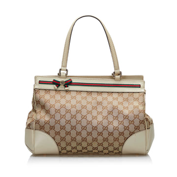 Gucci GG Canvas Web Mayfair Tote Bag