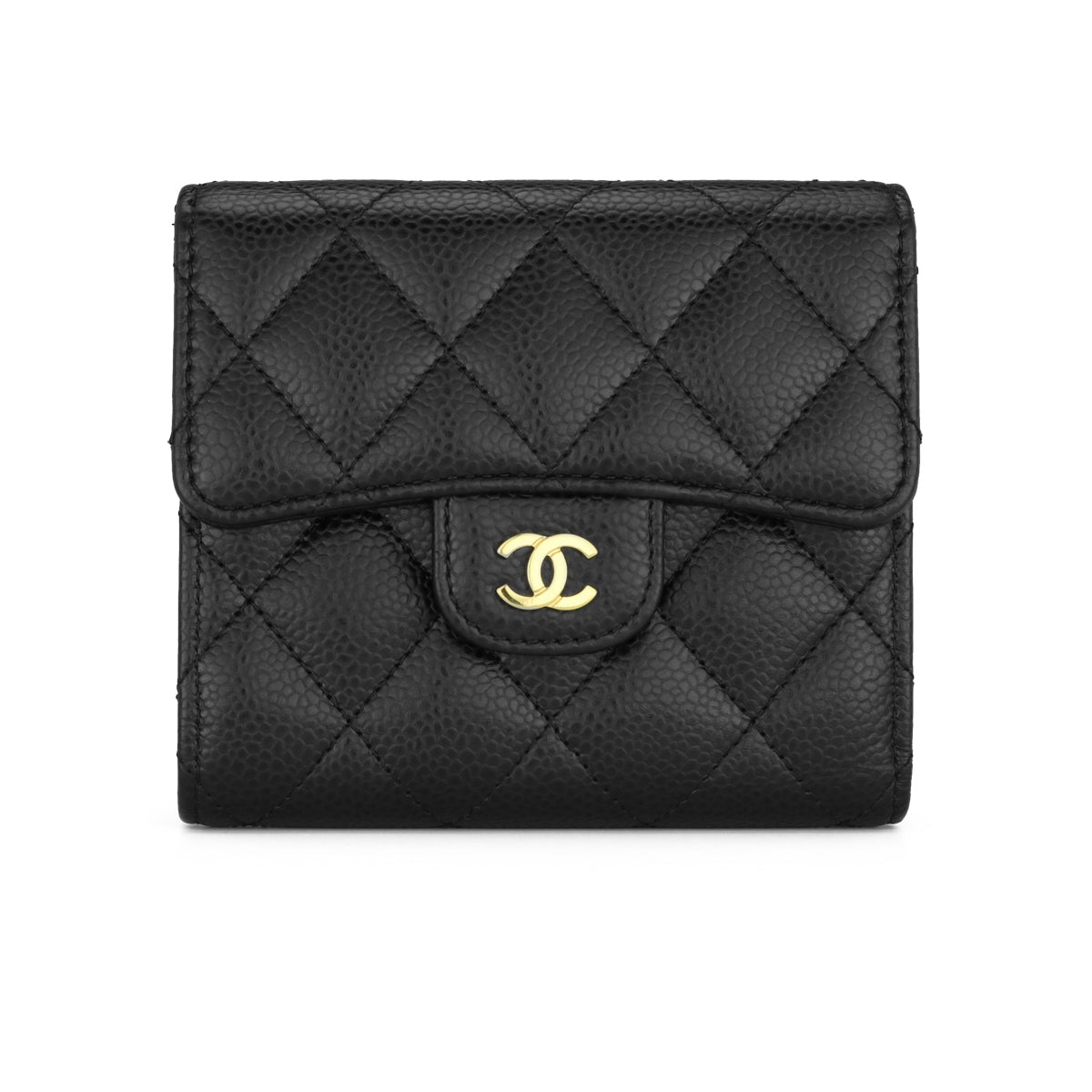 Chanel Quilted Small Classic Flap Trifold Wallet Pink Caviar Gold Hard – Coco  Approved Studio