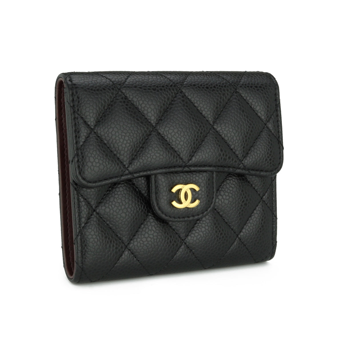 Chanel Quilted Small Flap Wallet Black Caviar