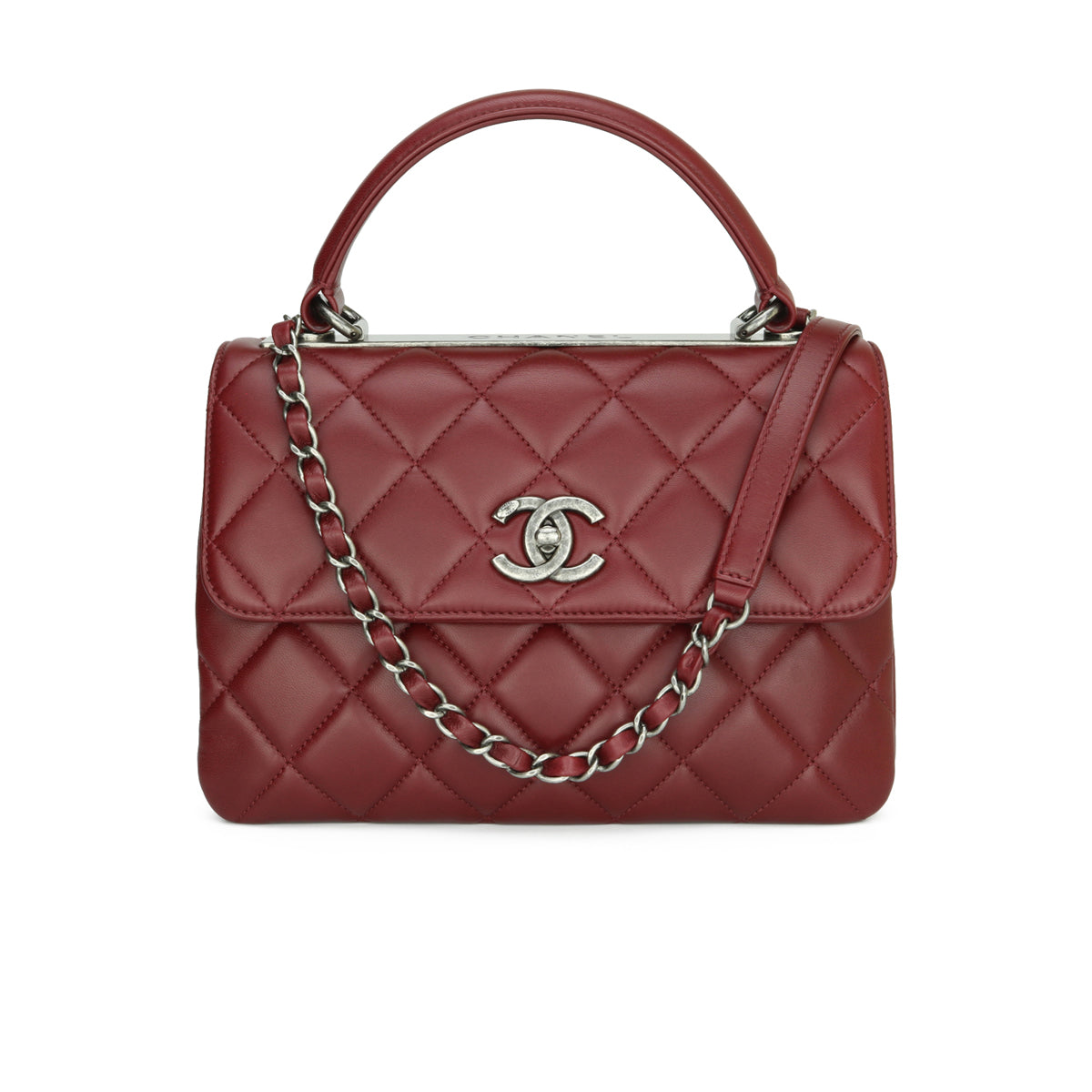 Chanel Trendy CC Small Burgundy Lambskin Ruthenium Hardware 2015