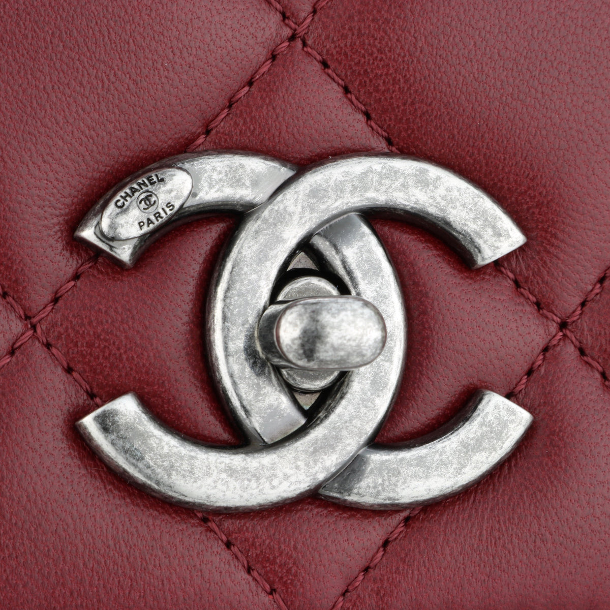 Chanel Trendy CC Small Burgundy Lambskin Ruthenium Hardware 2015