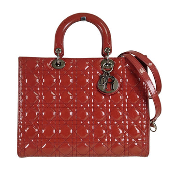 DIOR Christian Lady shoulder bag in red patent leather