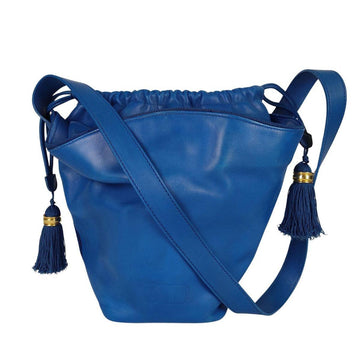 DIOR Christian vintage bucket bag in light blue leather