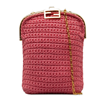 FENDI Crochet Baguette Phone Bag