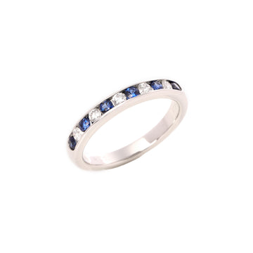 Tiffany & Co Diamond and Sapphire Wedding Band Ring