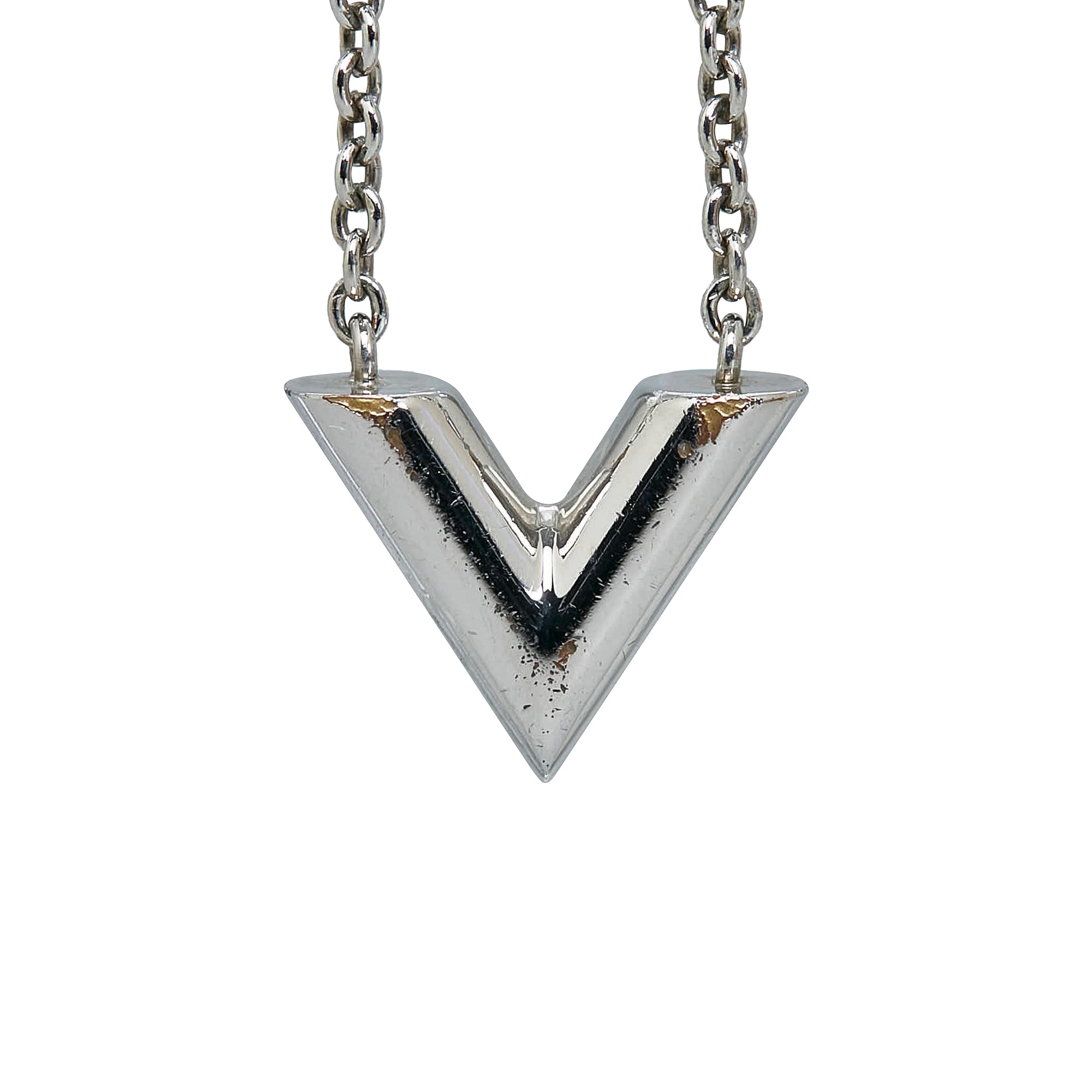 Louis Vuitton Essential V Pendant Necklace - Brass Pendant Necklace,  Necklaces - LOU881648 | The RealReal