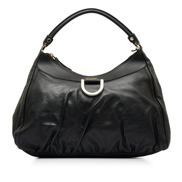 GUCCI Leather Abbey D Ring Shoulder Bag
