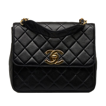 CHANEL Quilted Lambskin XL Square Flap Crossbody Bag