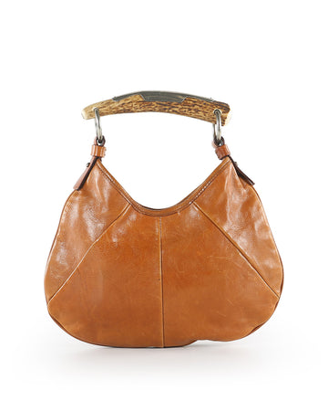 YVES SAINT LAURENT Tan Leather Mini Mombasa Bag