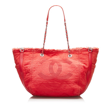 Chanel Canvas Double Face Shopping Tote Tote Bag