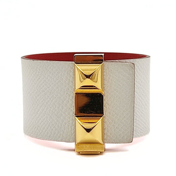 HERMeS Hermes Collier de Chien bracelet in two-tone leather