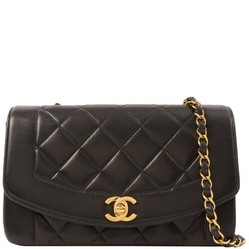 Chanel Around 1995 Made Diana Flap Chain Bag 23Cm Black
