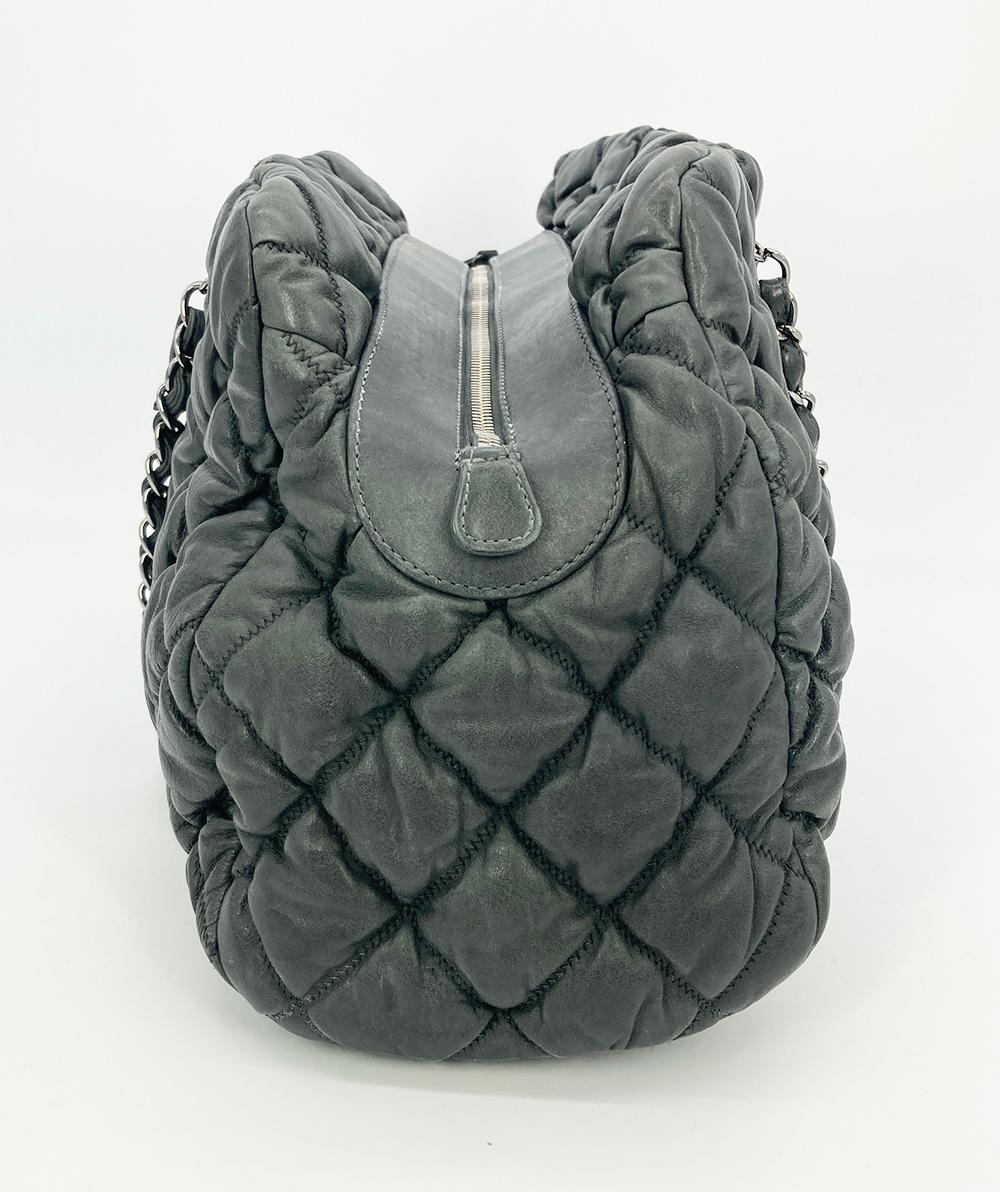 chanel bubble quilted bowler bag