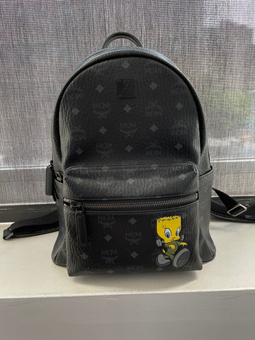 MCM Black White With Cute Duck Backpack