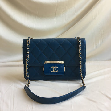Chanel Blue Matelasse Chain Shoulder Bag Sku# 56542