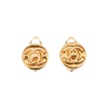 Chanel 1997 Made Round Matelasse Plate Earring