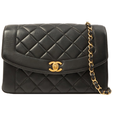 Chanel Around 1997 Made Diana Flap Chain Bag Black