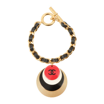 Chanel 2001 Made Round Coco Chain Bracelet Black / White / Red