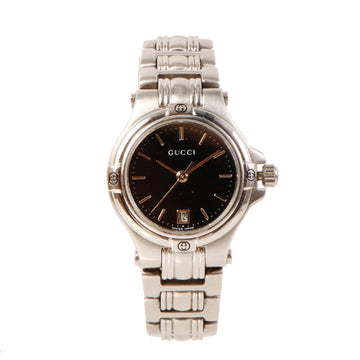 GUCCI Round Face Logo Watch Silver