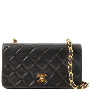 Chanel Full Flap Turn-Lock Chain Bag Mini Black