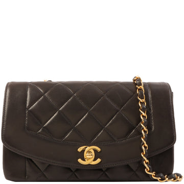 Chanel Around 1995 Made Diana Flap Chain Bag 23Cm Black