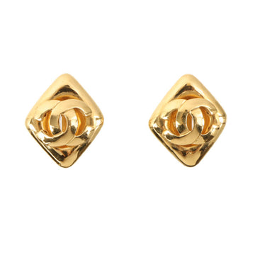 Chanel 1997 Made Diamond Shape Cc Mark Earrings