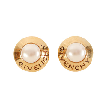 GIVENCHY Pearl Round Logo Earrings