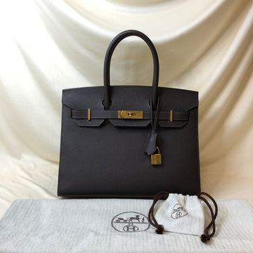 Hermes Birkin Sellier Bag Rouge Sellier Epsom with Gold Hardware 30 Sku# 58296