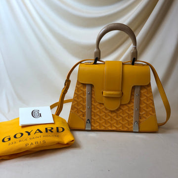 Goyard Yellow Saigon PM Top Handle 2-ways Bag Sku# 61422