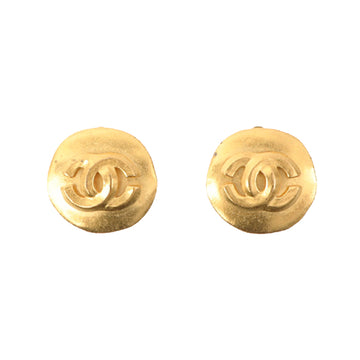 Chanel 1996 Made Round Cc Mark Earrings