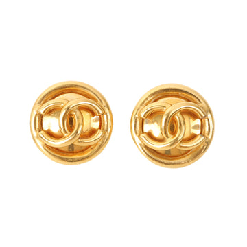 Chanel 1993 Made Round Cc Mark Earrings