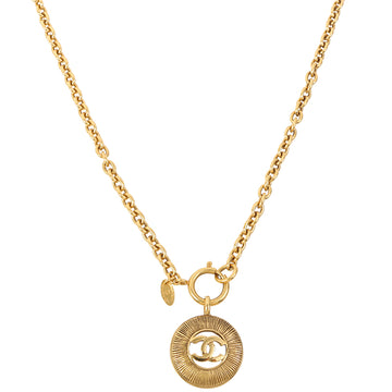 Chanel Round Cutout Cc Mark Necklace