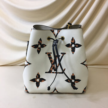 Preowned Louis Vuitton White Zebra Canvas Jungle Limited Edition Neonoe Shoulder Bag Sku# 65869