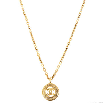 Chanel Round Cut-Out Cc Mark Necklace