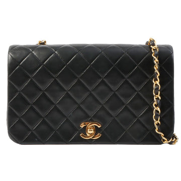 Chanel Around 1990 Made Full Flap Chain Bag 23Cm Black