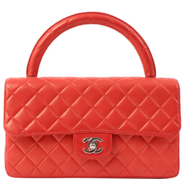 Chanel Around 1997 Made Classic Flap Top Handle Bag Red