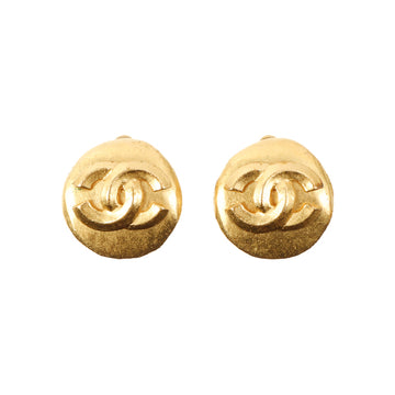 Chanel 1996 Made Round Cc Mark Earrings